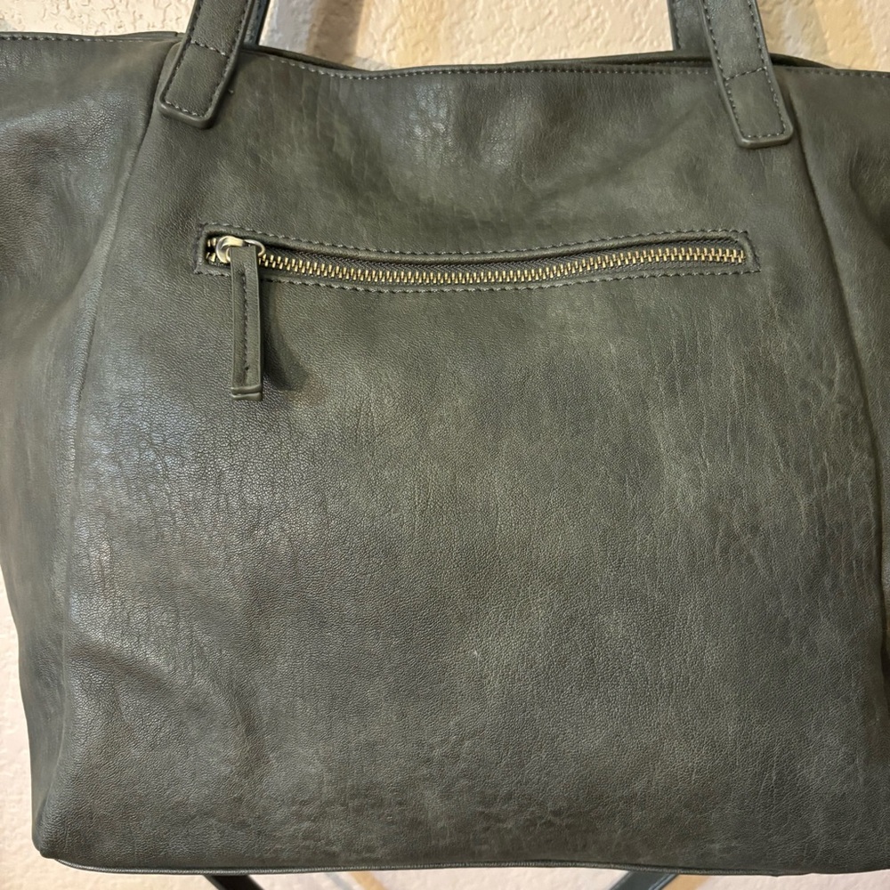 Antik Kraft Tote Bag Calliope Muted Olive Vegan Leather SOLD OUT ONLINE - Picture 6 of 16